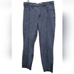 Hollister Curvy Ultra High Rise Skiny Ankle Jeans Womens 32 X 27 Black